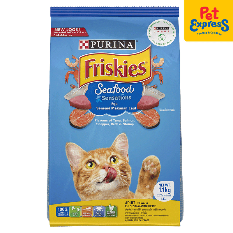 Friskies Seafood Sensations Dry Cat Food 1.1kg