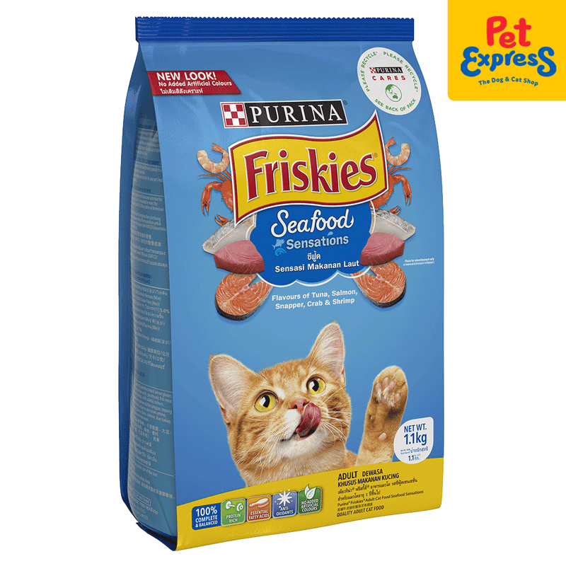 Friskies Seafood Sensations Dry Cat Food 1.1kg