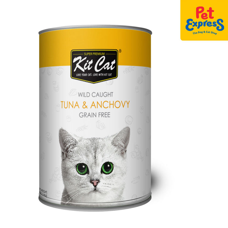 Kit Cat Grain Free Tuna and Anchovy Wet Cat Food 400g (2 cans)