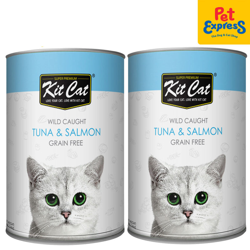 Kit Cat Grain Free Tuna and Salmon Wet Cat Food 400g (2 cans)