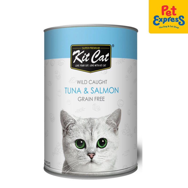 Kit Cat Grain Free Tuna and Salmon Wet Cat Food 400g (2 cans)