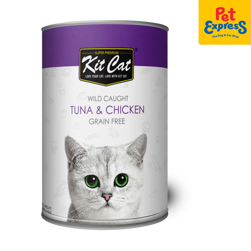 Kit Cat Grain Free Tuna and Chicken Wet Cat Food 400g (2 cans)