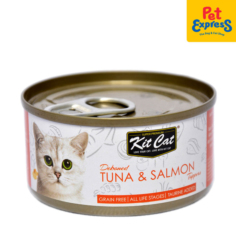Kit Cat Deboned Tuna and Salmon Wet Cat Food 80g (6 cans)