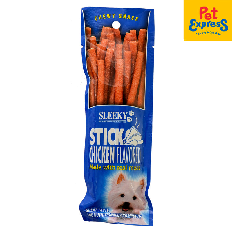 Sleeky Chewy Snack Stick Chicken Dog Treats 50g (2 packs)_front