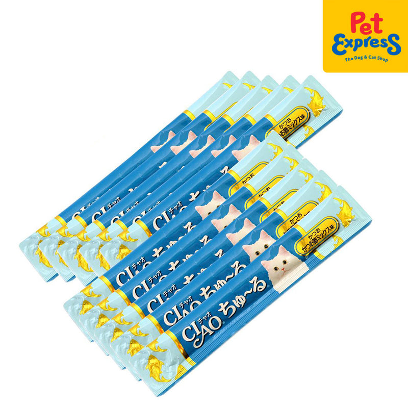 Ciao Churu Tuna Bonito Green Tea Singles Cat Treats 14g (10 pcs)