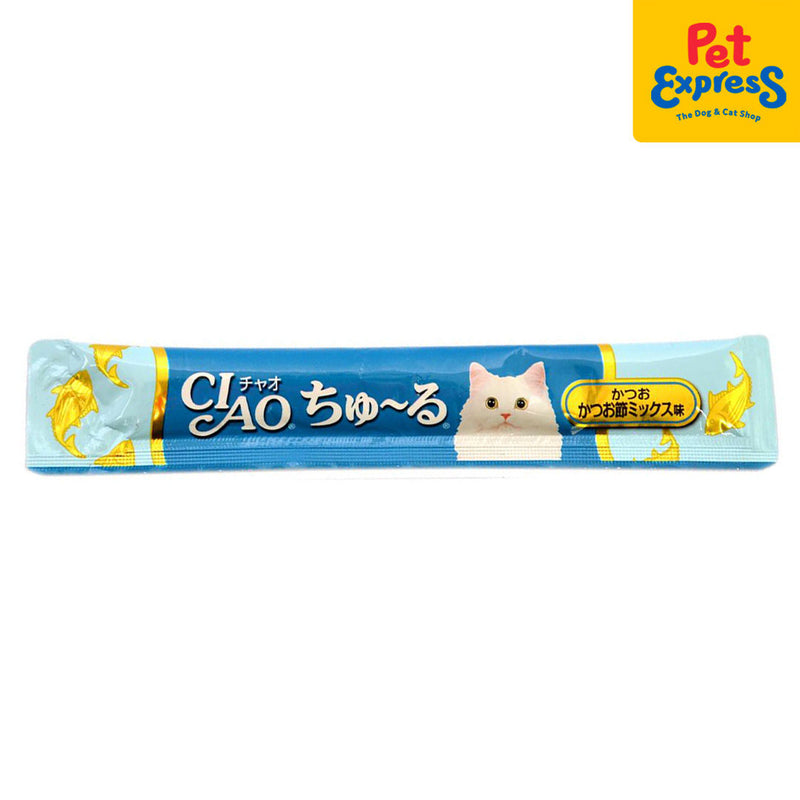 Ciao Churu Tuna Bonito Green Tea Singles Cat Treats 14g (10 pcs)