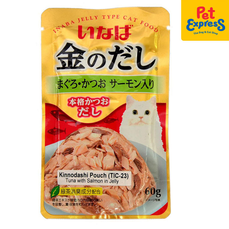 Inaba Jelly Tuna with Salmon Wet Cat Food 60g (TIC-23) (12 pouches)