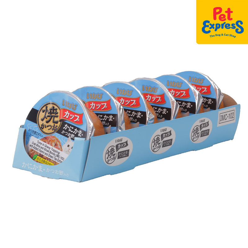 Inaba Grilled Cup Tuna Gravy Crab Stick Sliced Bonito Wet Cat Food 80g (IMC-102) (6 pcs)