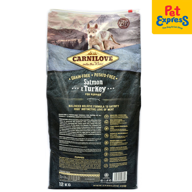Carnilove Puppy Salmon and Turkey Dry Dog Food 12kg
