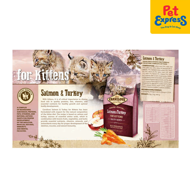 Carnilove Salmon Turkey Kitten 2kg Pet Express