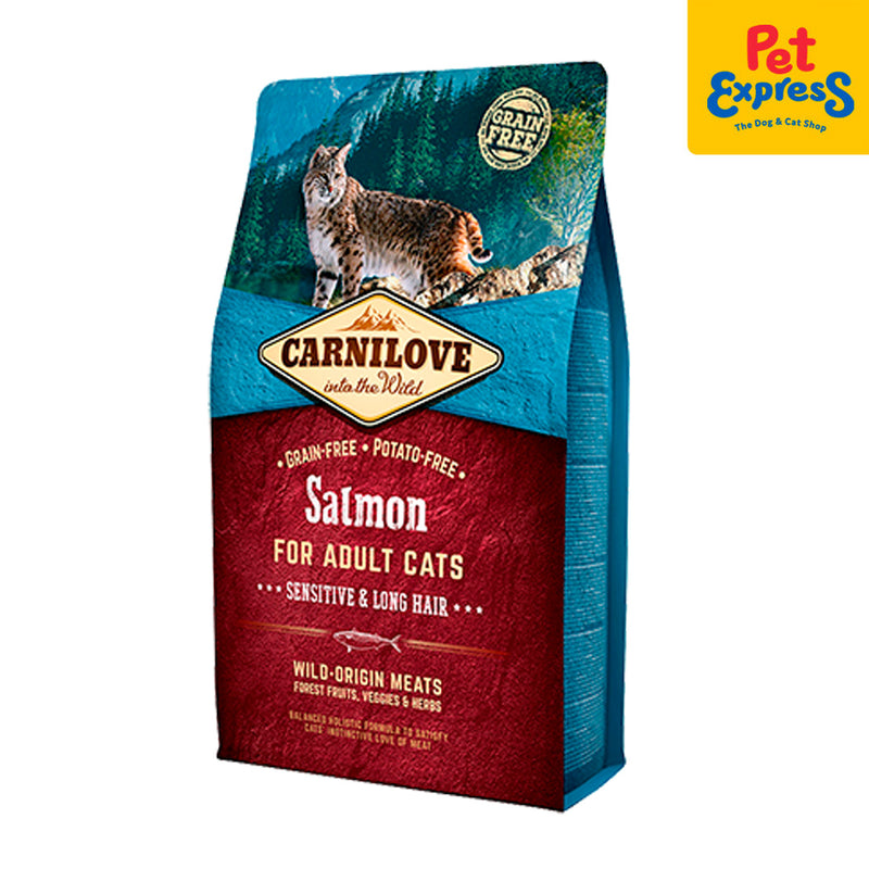Carnilove Adult Salmon Sensitive and Long Hair Dry Cat Food 2kg