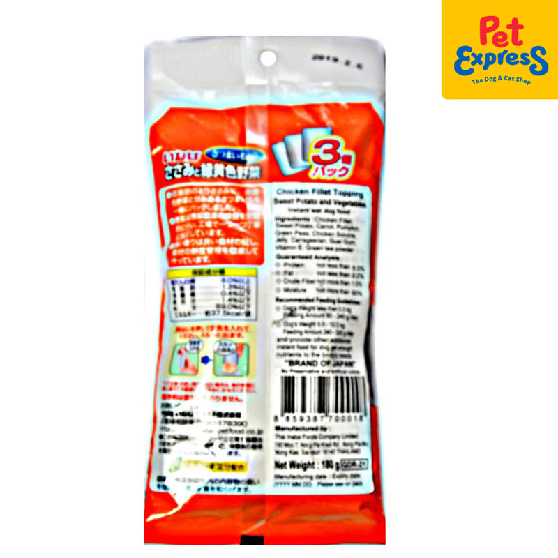 Inaba Grilled Chicken Fillet Sweet Potato Vegetables Wet Dog Food 60gx3 (QDR-21) (3 packs)