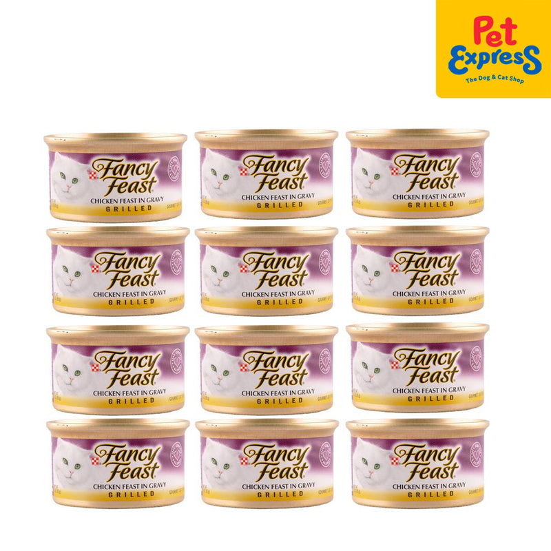 Fancy Feast Grilled Chicken Feast Wet Cat Food 85g (12 cans)