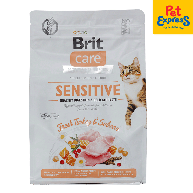 Brit Care Adult Sensitive Healthy Digestion and Delicate Taste Dry Cat Food 2kg