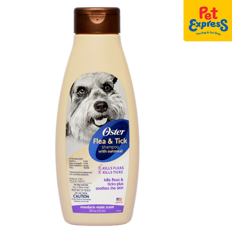 Oster Oatmeal Naturals Flea and Tick Mandarin Violet Dog Shampoo 532ml