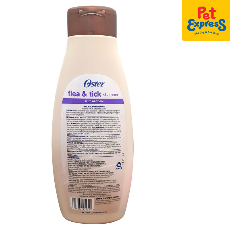 Oster Oatmeal Naturals Flea and Tick Mandarin Violet Dog Shampoo 532ml