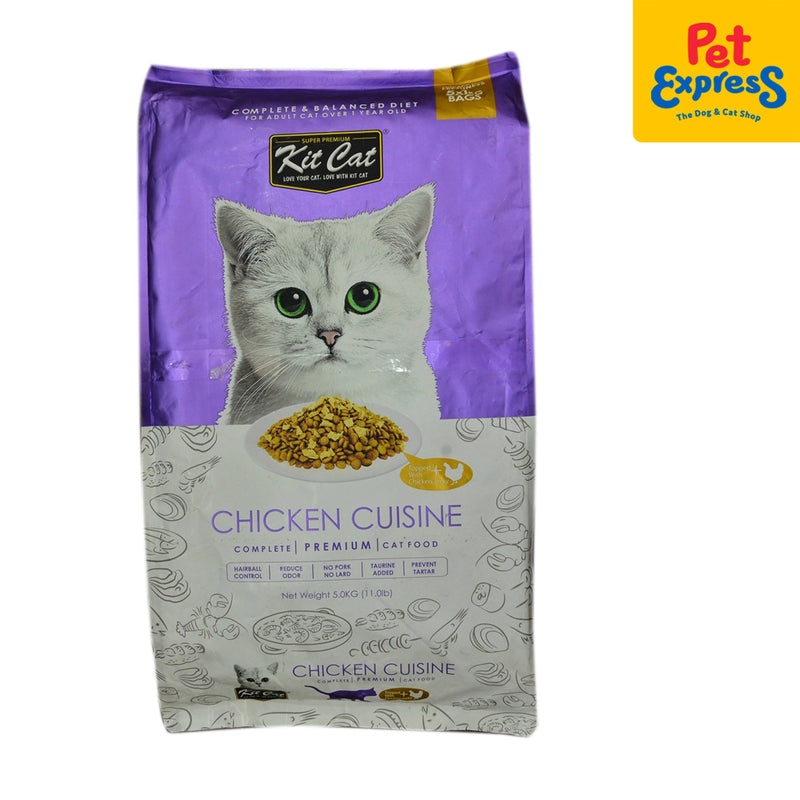 Kit Cat Chicken Cuisine Hairball Control Dry Cat Food 5kg