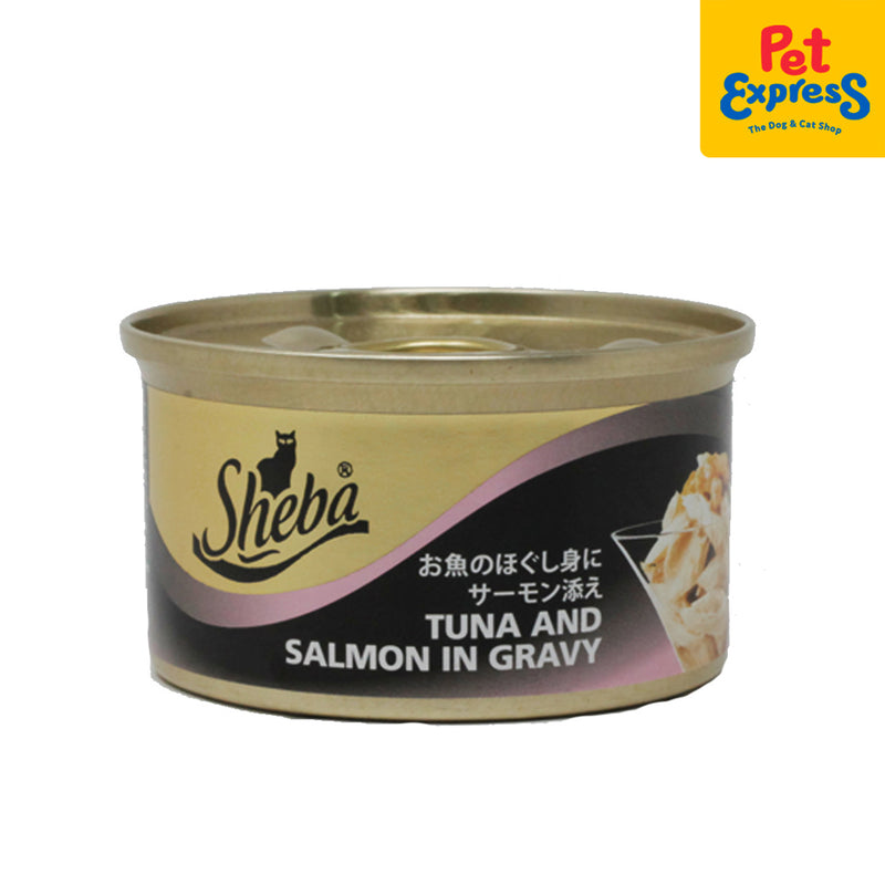 Sheba Tuna and Salmon in Gravy Wet Cat Food 85g (6 cans)_front