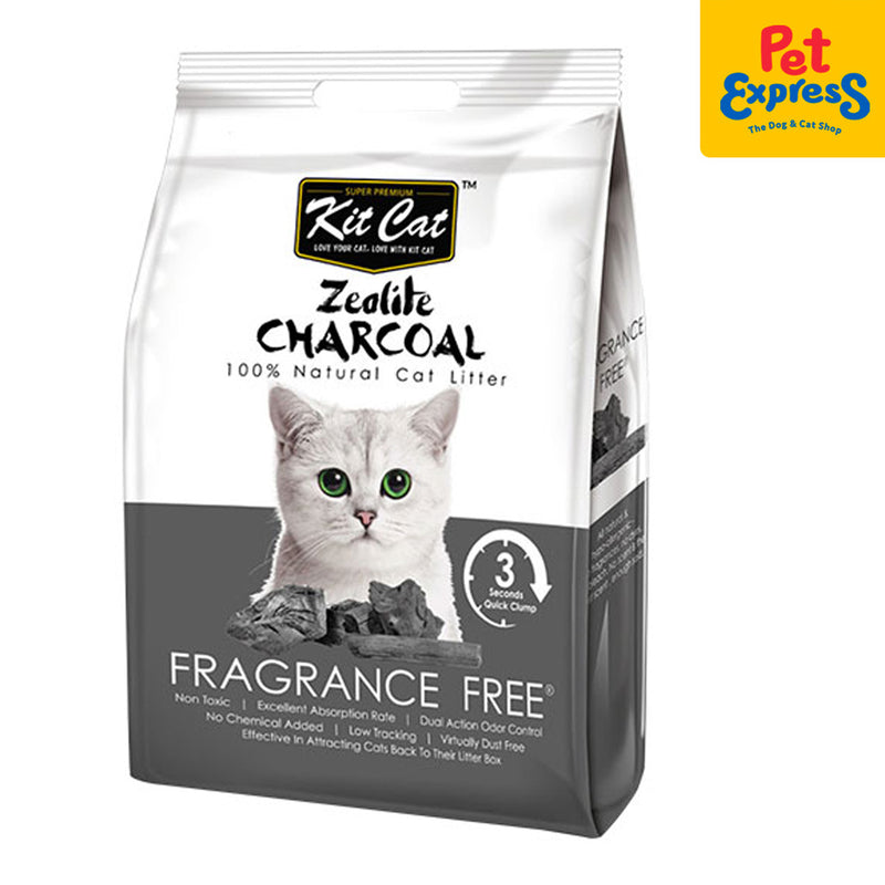 Kit Cat Zeolite Charcoal Fragrance Free Cat Litter 4kg
