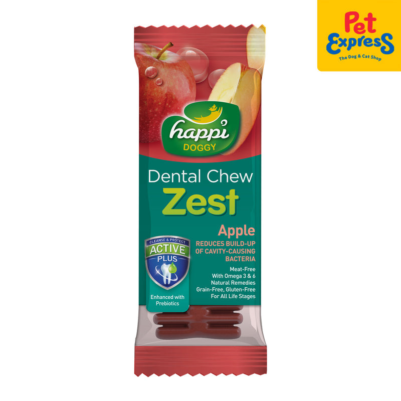 Happi Doggy Apple Dental Chew Dog Treats 30g_front
