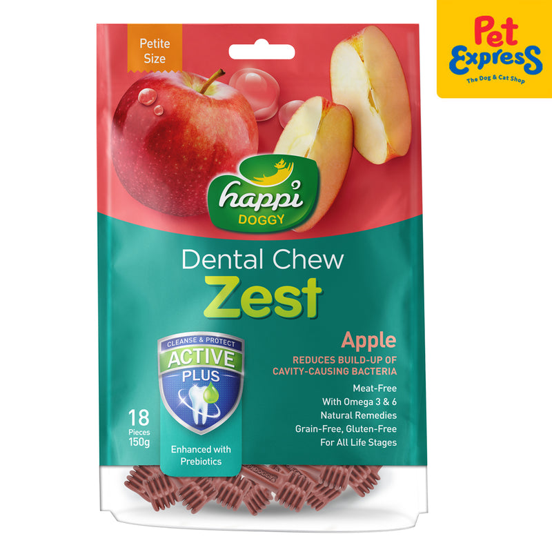 Happi Doggy Apple Dental Chew Dog Treats 150g_front