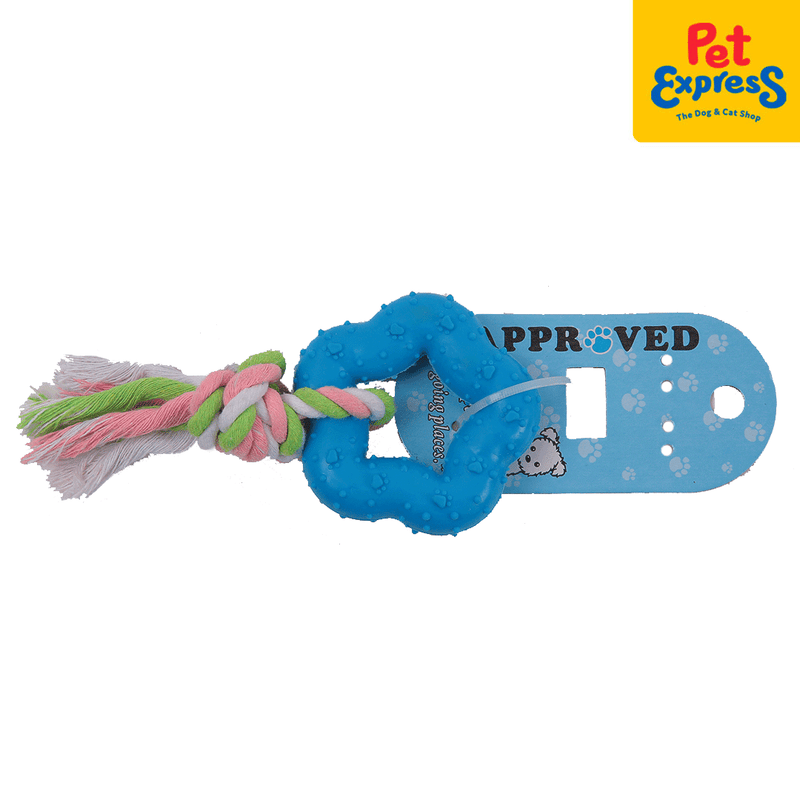 Approved Teether Star with Rope Dog Toy Blue_main