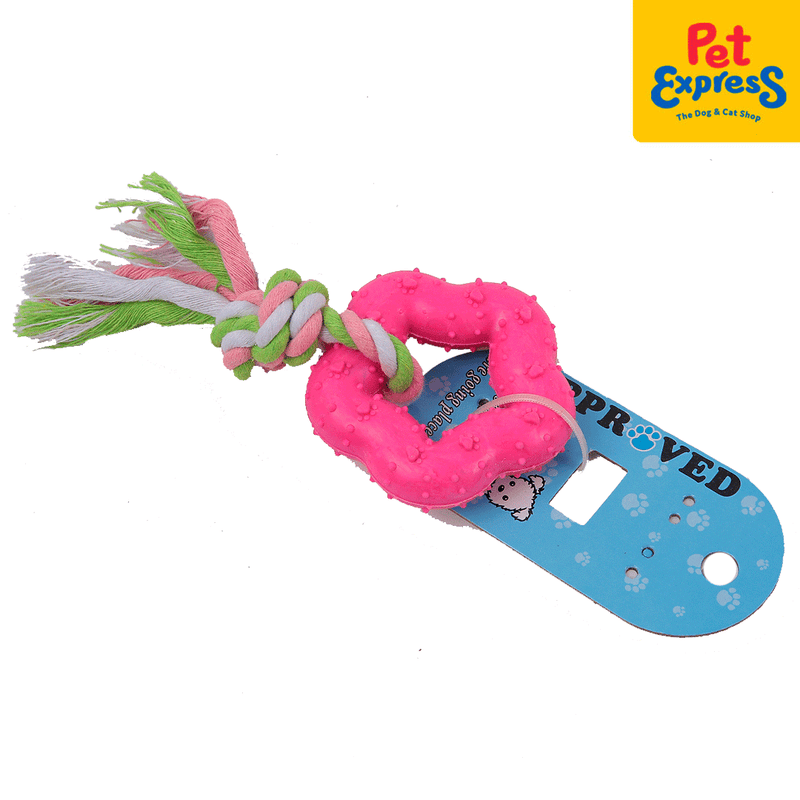 Approved Teether Star with Rope Dog Toy