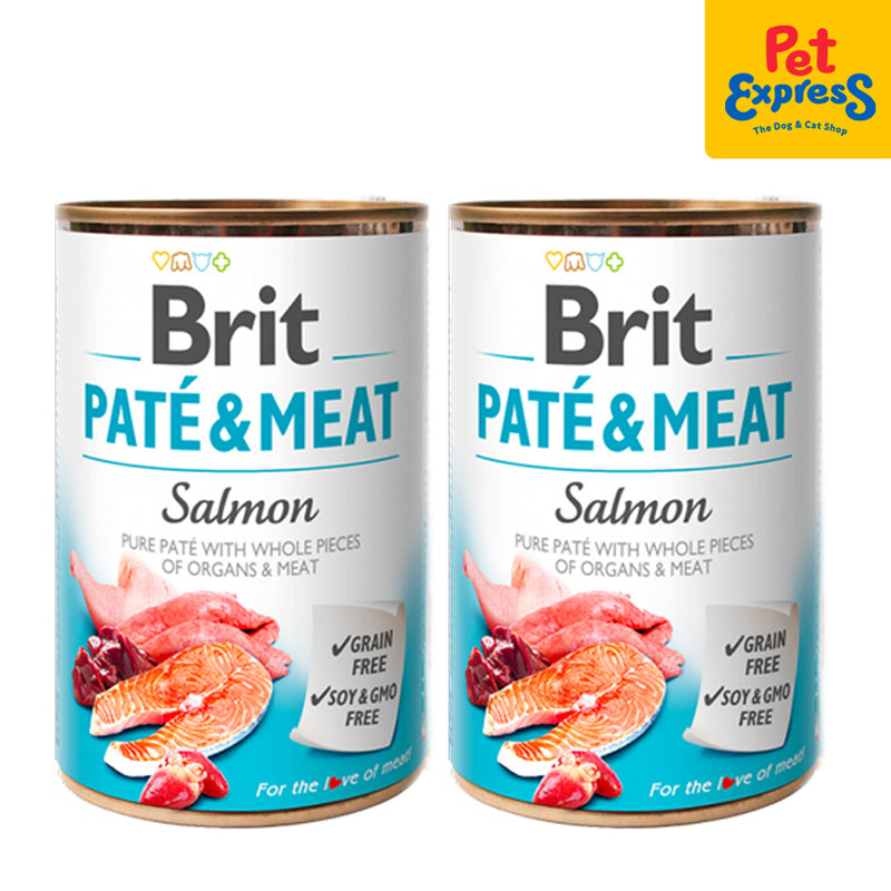 Brit Pate and Meat Salmon Wet Dog Food 400g (2 cans)