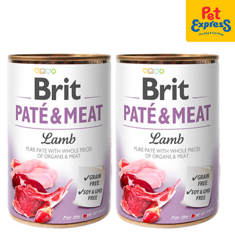 Brit Pate and Meat Lamb Wet Dog Food 400g (2 cans)