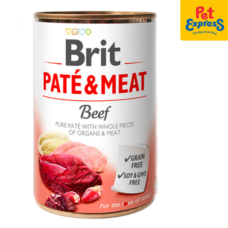 Brit Pate and Meat Beef Wet Dog Food 400g (2 cans)