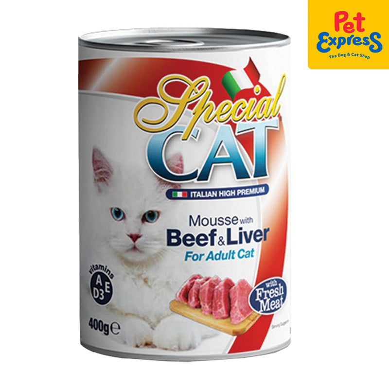 Special Cat Mousse Beef and Liver Cat Food 400g 2 cans Pet Express