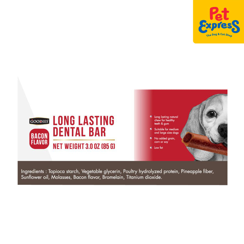 Goodies Long Lasting Dental Bar Bacon Dog Treats 85g_ingredients