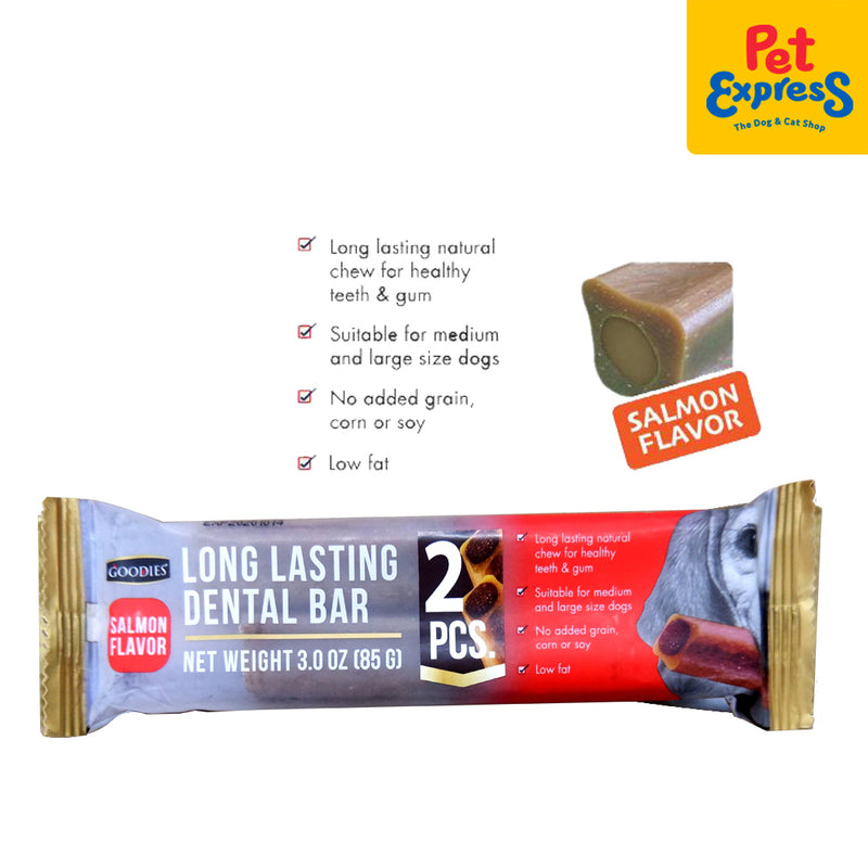 Goodies Long Lasting Dental Bar Salmon Dog Treats 85g_info