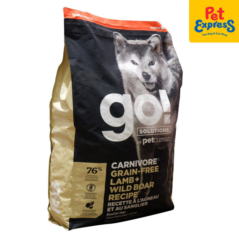 Go! Solutions Carnivore Grain Free Lamb and Wild Boar Recipe Dry Dog Food 22lbs
