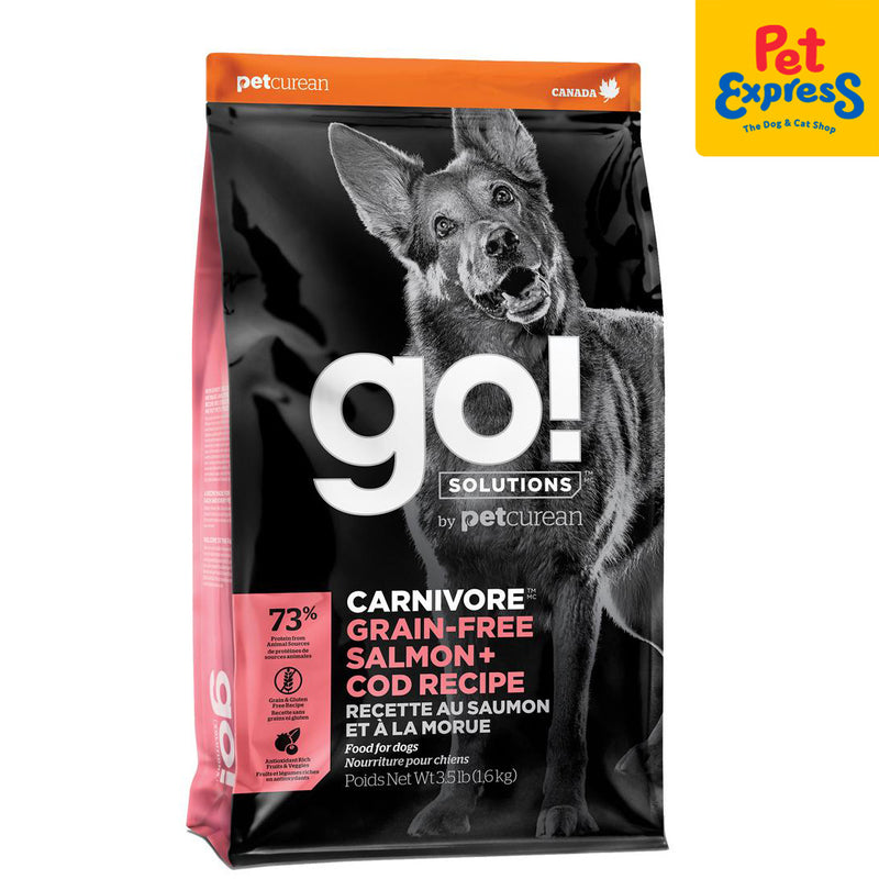 Go! Solutions Carnivore Grain Free Salmon and Cod Recipe Dry Dog Food 3.5lbs