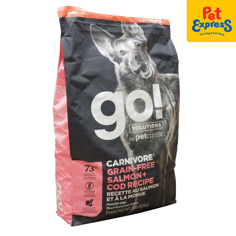 Go! Solutions Carnivore Grain Free Salmon and Cod Recipe Dry Dog Food 22lbs