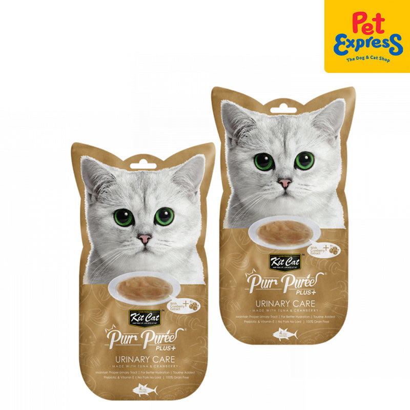Kit Cat Purr Puree Plus Tuna Urinary Care Cat Treats 15gx4 (2 packs)