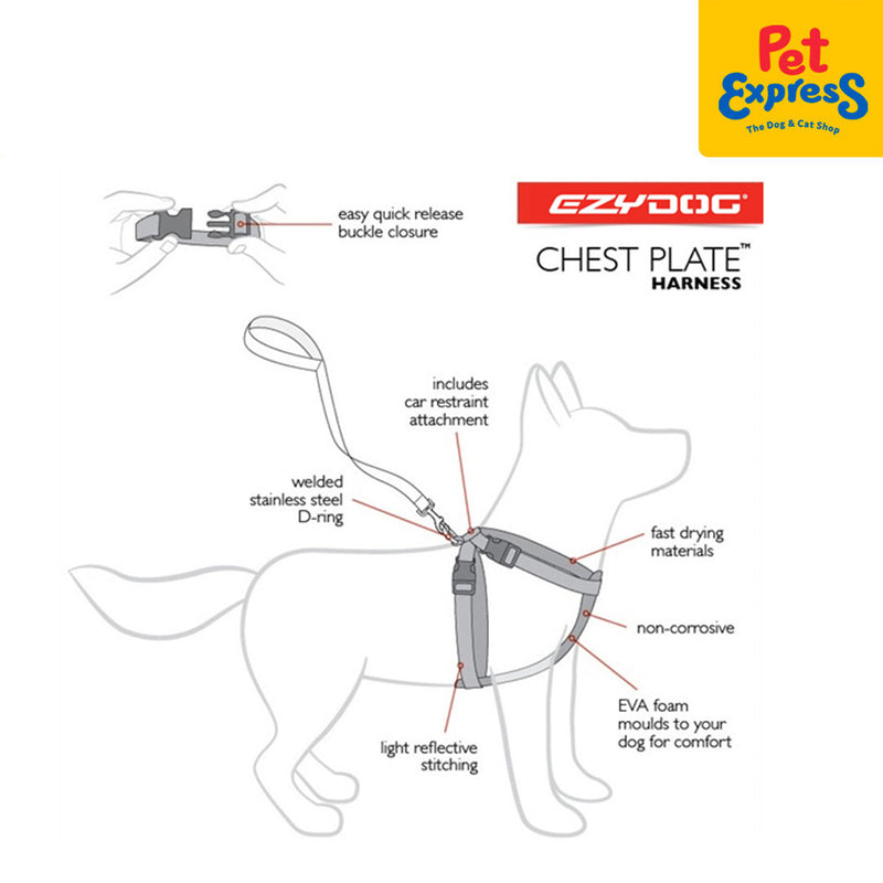 EzyDog Chestplate Dog Harness Medium Camouflage