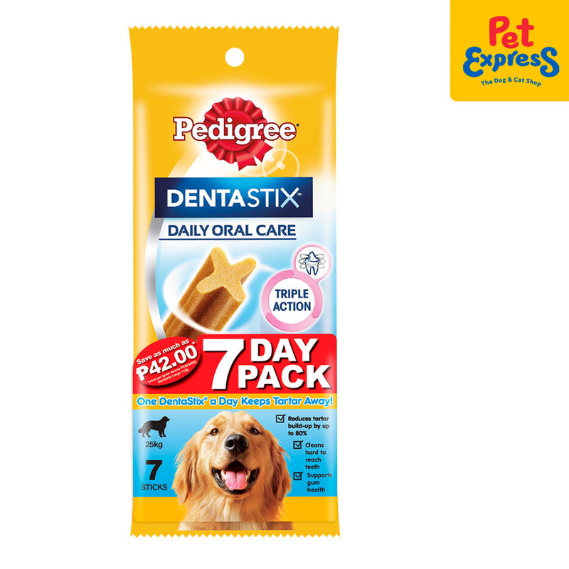 Pedigree Dentastix Large 25-50kg Dog Treats 7s 270g (1 week)