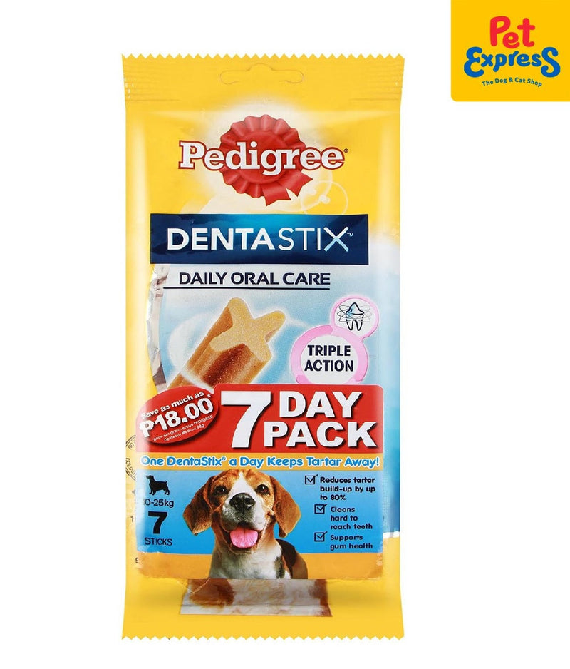 Pedigree Dentastix Medium 10-25kg Dog Treats 7s 180g (1 week)_front