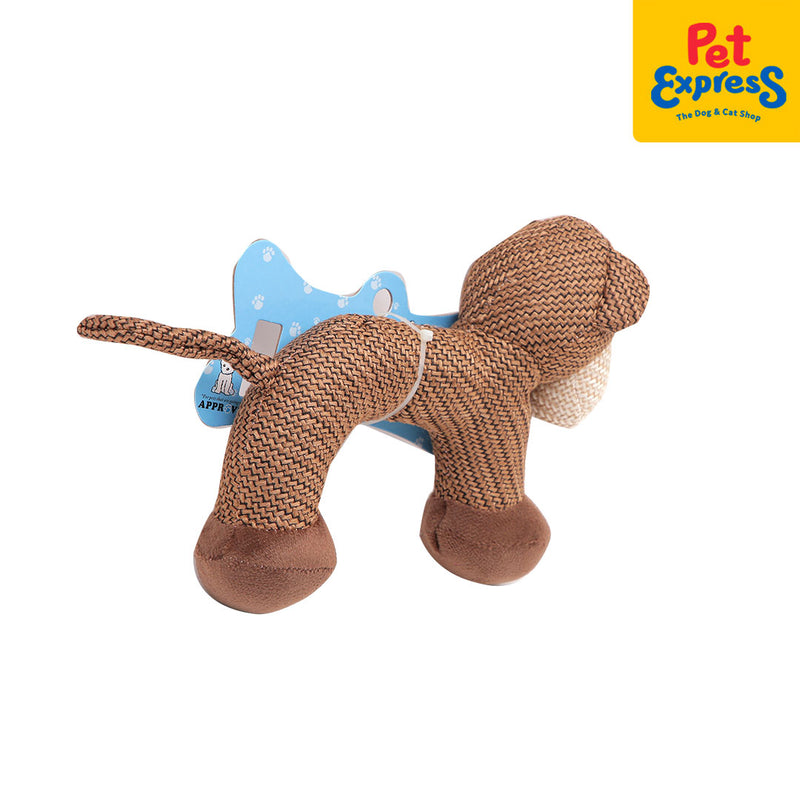 Approved Plush Brown Monkey Dog Toy_back