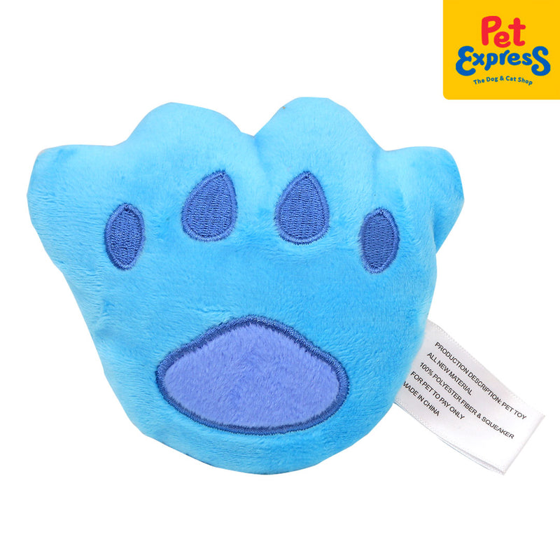 Approved Plush Paw Shape Dog Toy Blue_front