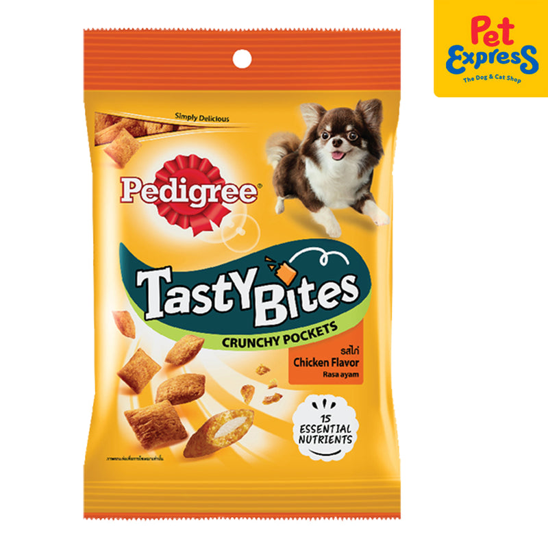 Pedigree Tasty Bites Pockets Chicken Dog Treats 60g_front