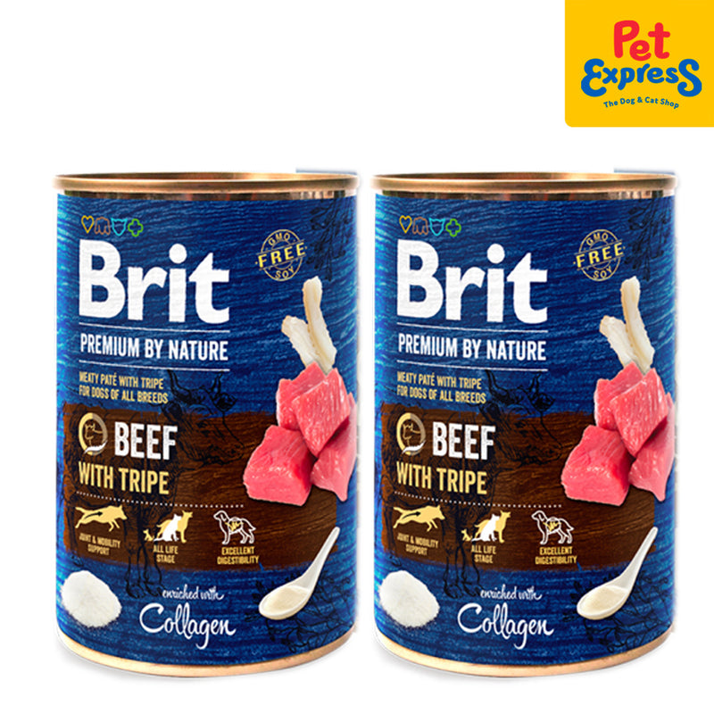 Brit Premium by Nature Beef with Tripe Wet Dog Food 400g (2 cans)