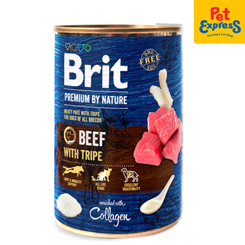 Brit Premium by Nature Beef with Tripe Wet Dog Food 400g (2 cans)