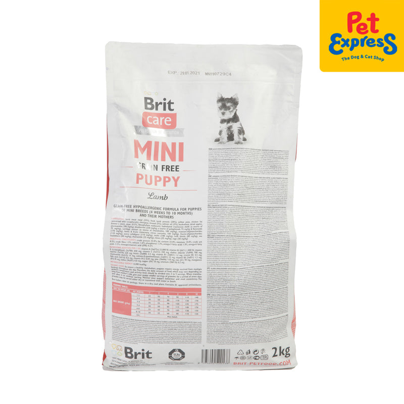 Brit Care Mini Grain Free Puppy Lamb Dry Dog Food 2kg