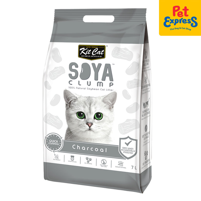 Kit Cat Soya Clump Charcoal Cat Litter 7L