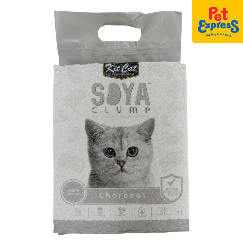 Kit Cat Soya Clump Charcoal Cat Litter 7L