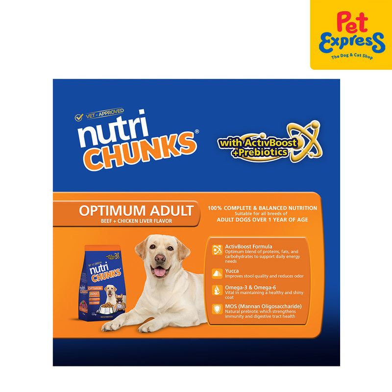 Nutri Chunks Adult Optimum Beef and Chicken Liver Dry Dog Food 5kg