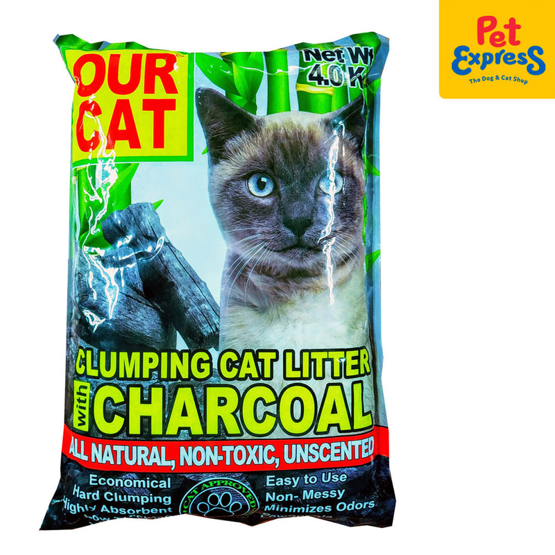 Our Cat Clumping Charcoal Cat Litter 4kg Pet Express